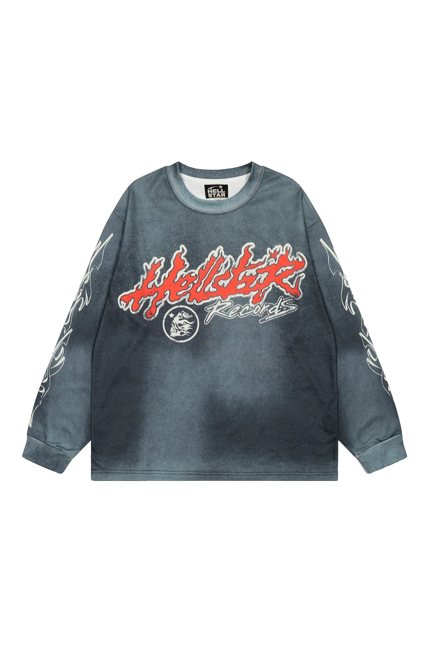 Flame Text Long Sleeve Shirt