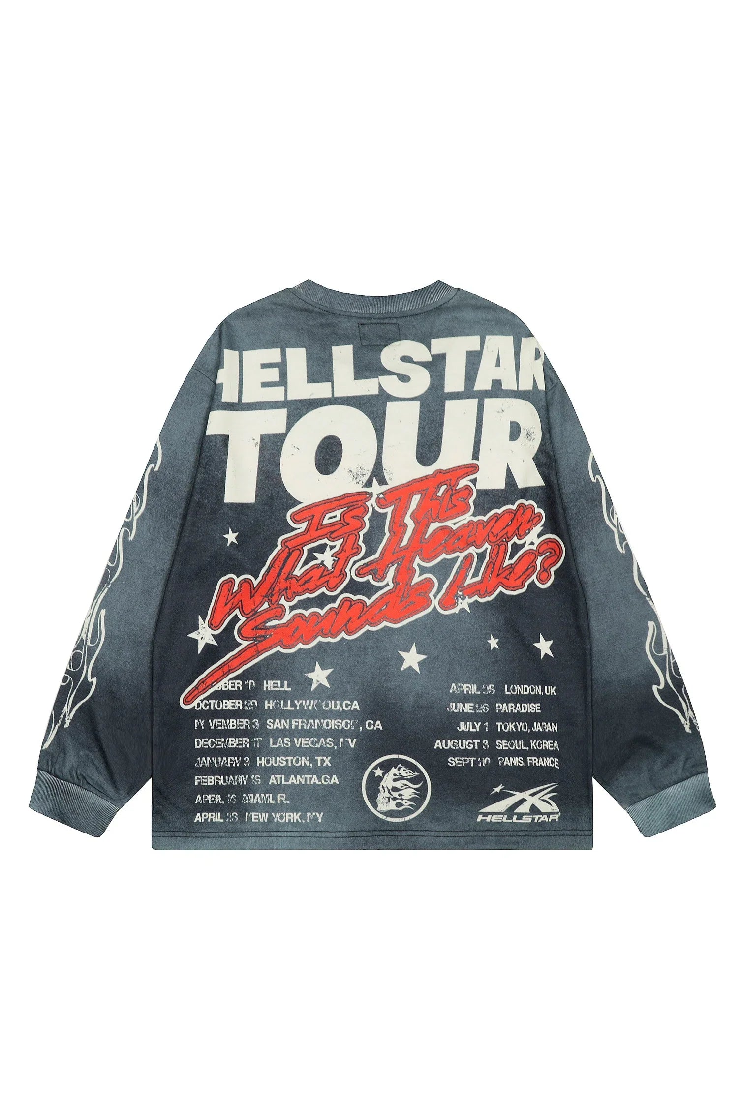 Flame Text Long Sleeve Shirt