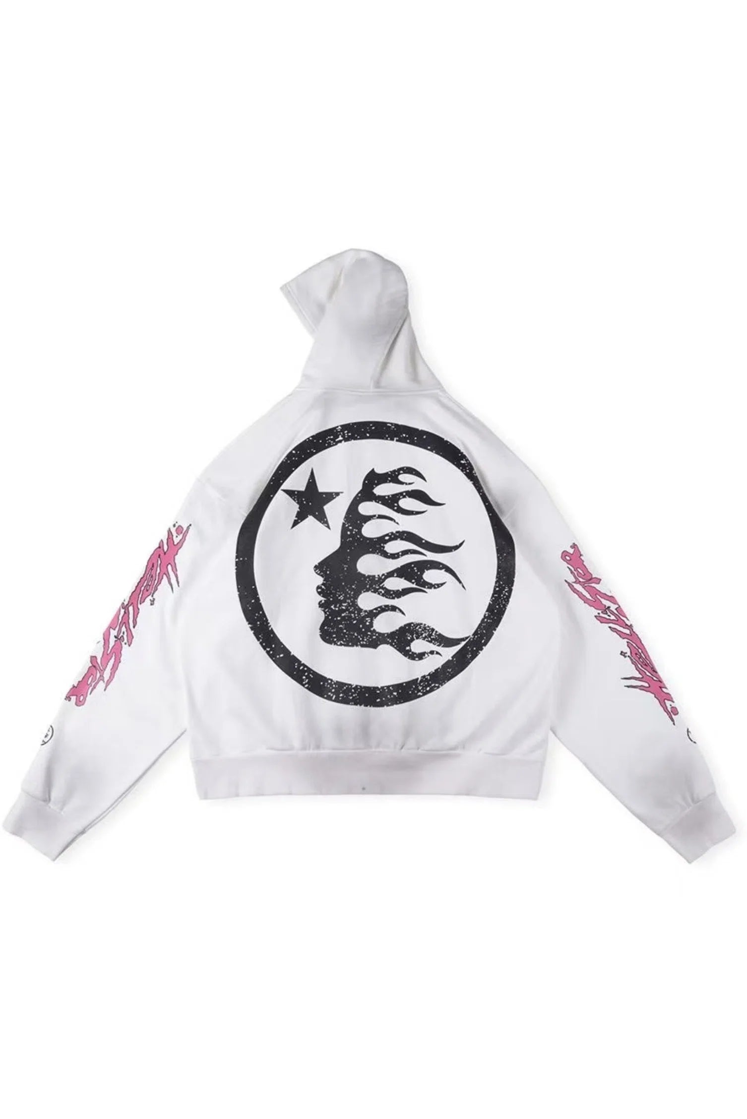 Explosion logo white hooded sweatshirt