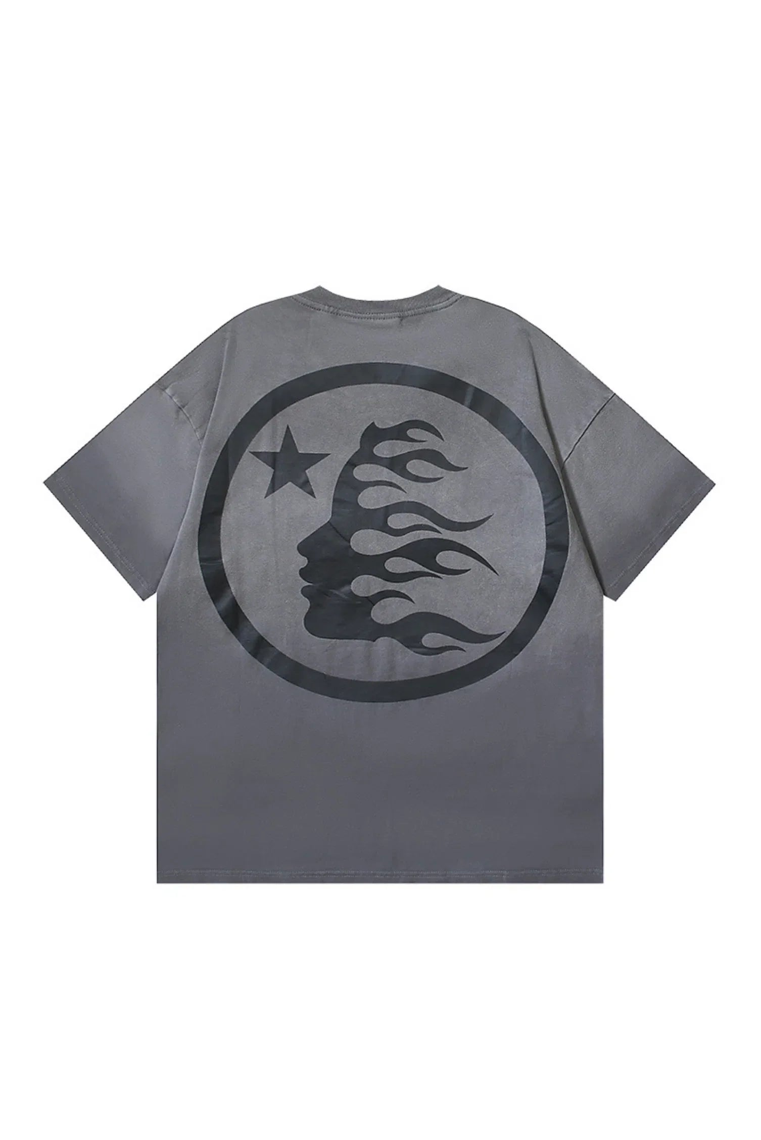 Dark Series: Side Face Goddess Printed Grey T-shirt