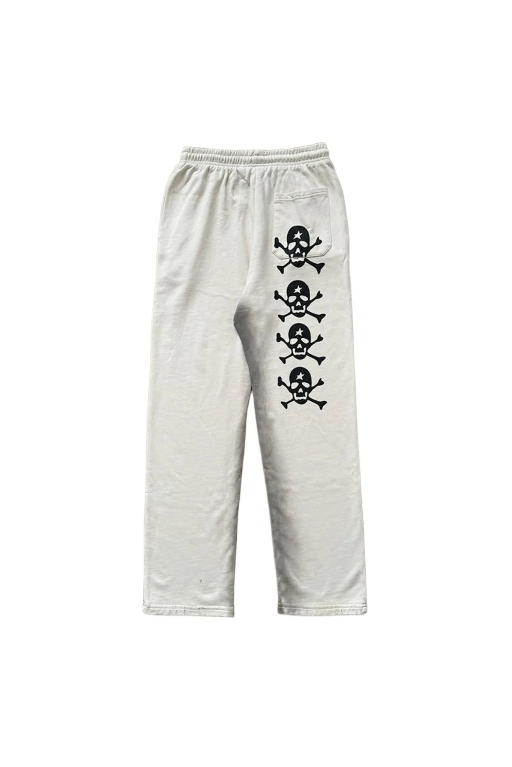 Hellstar Studios logo Skeleton casual sports pants white