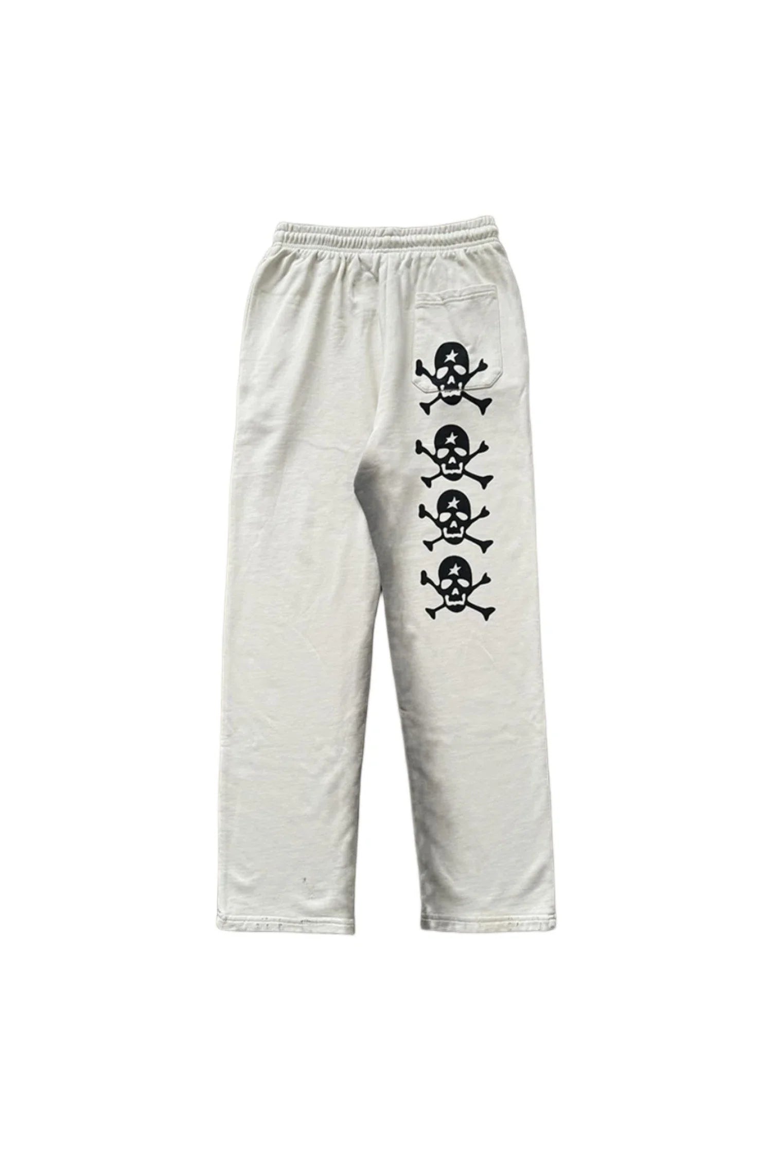 Hellstar Studios logo Skeleton casual sports pants white