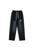 Hellstar Studios new side button logo casual sports pants black