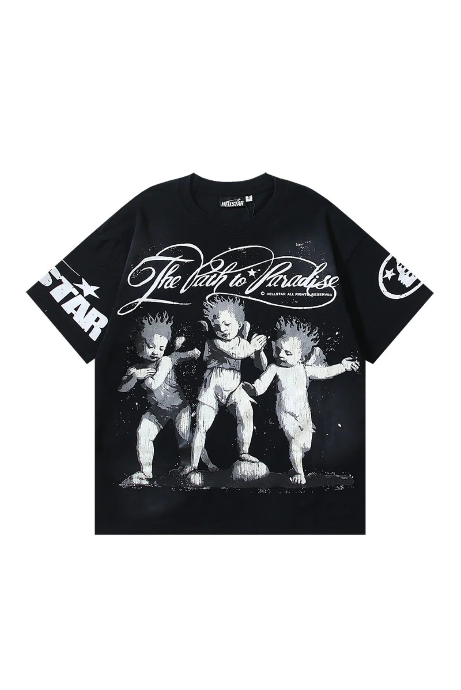 Dark Series: Little Angel Printed Black T-shirt