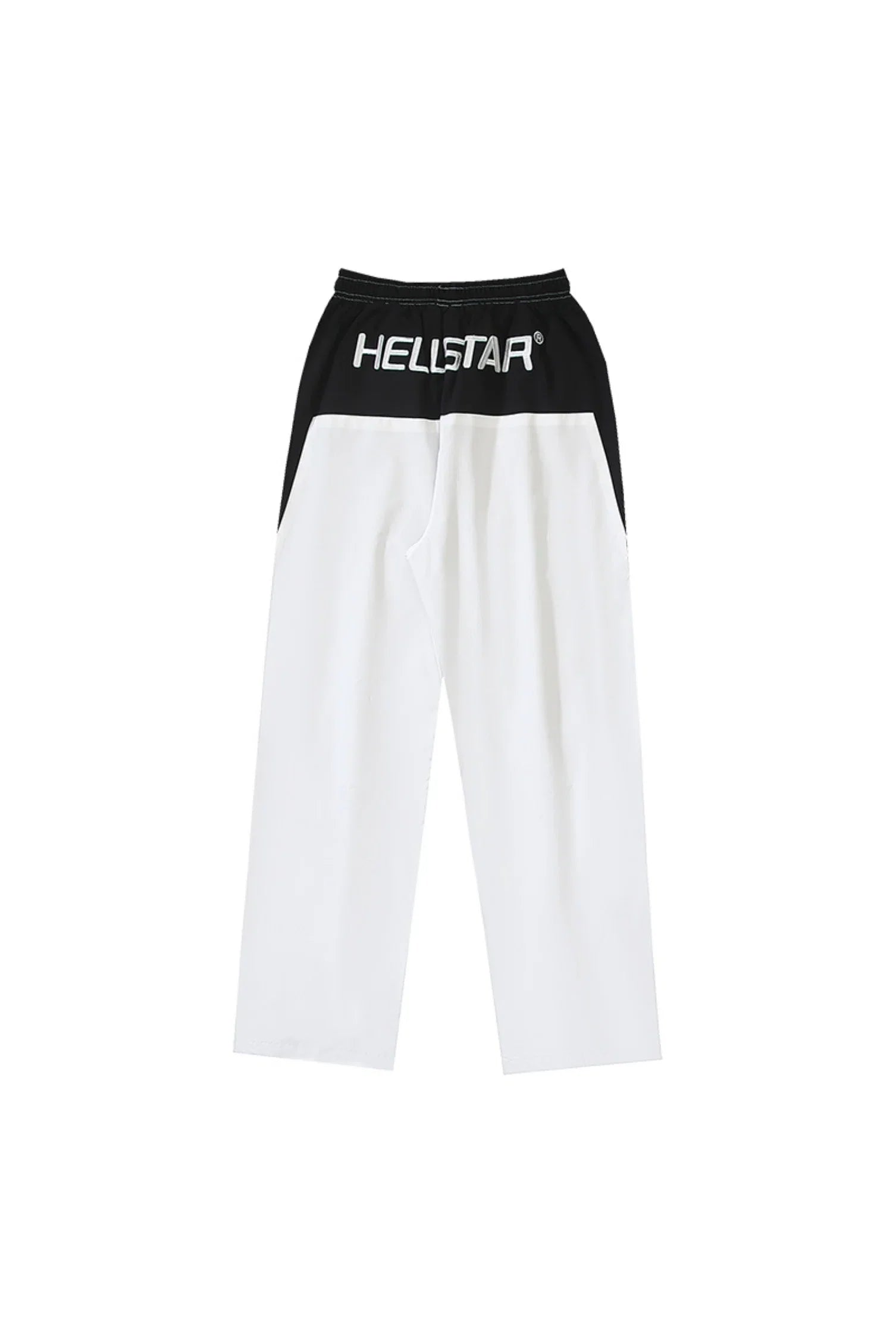Hellstar Studios Embroidered Splicing Logo Sports Pants White