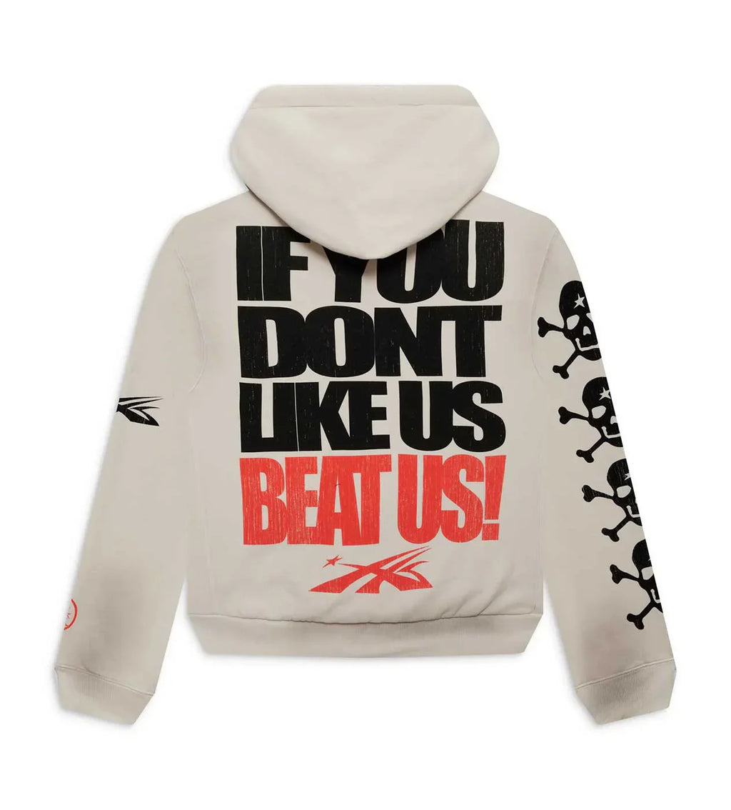 Hellstar Sports "Beat Us" Hoodie White