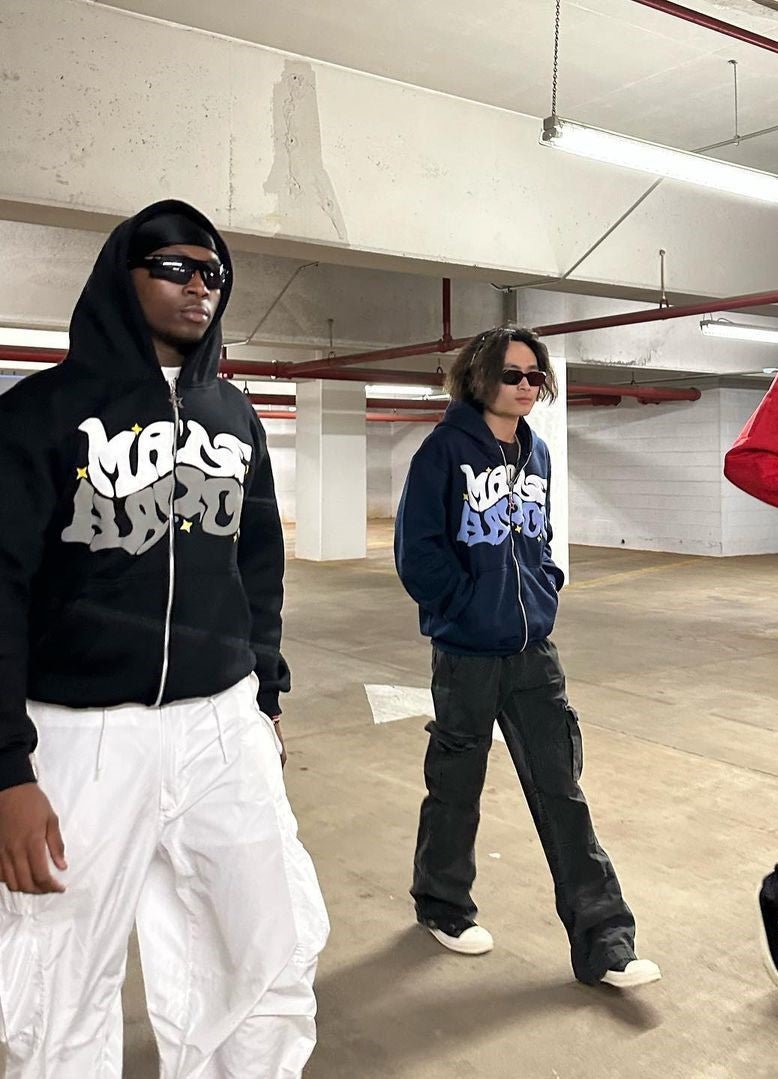 Black Mave Zip Hoodie