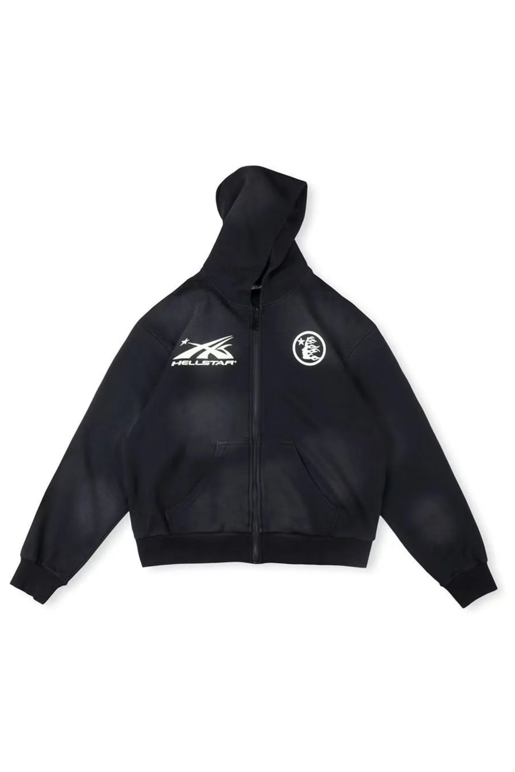 Black Hellstar Sports Zipper Hoodie
