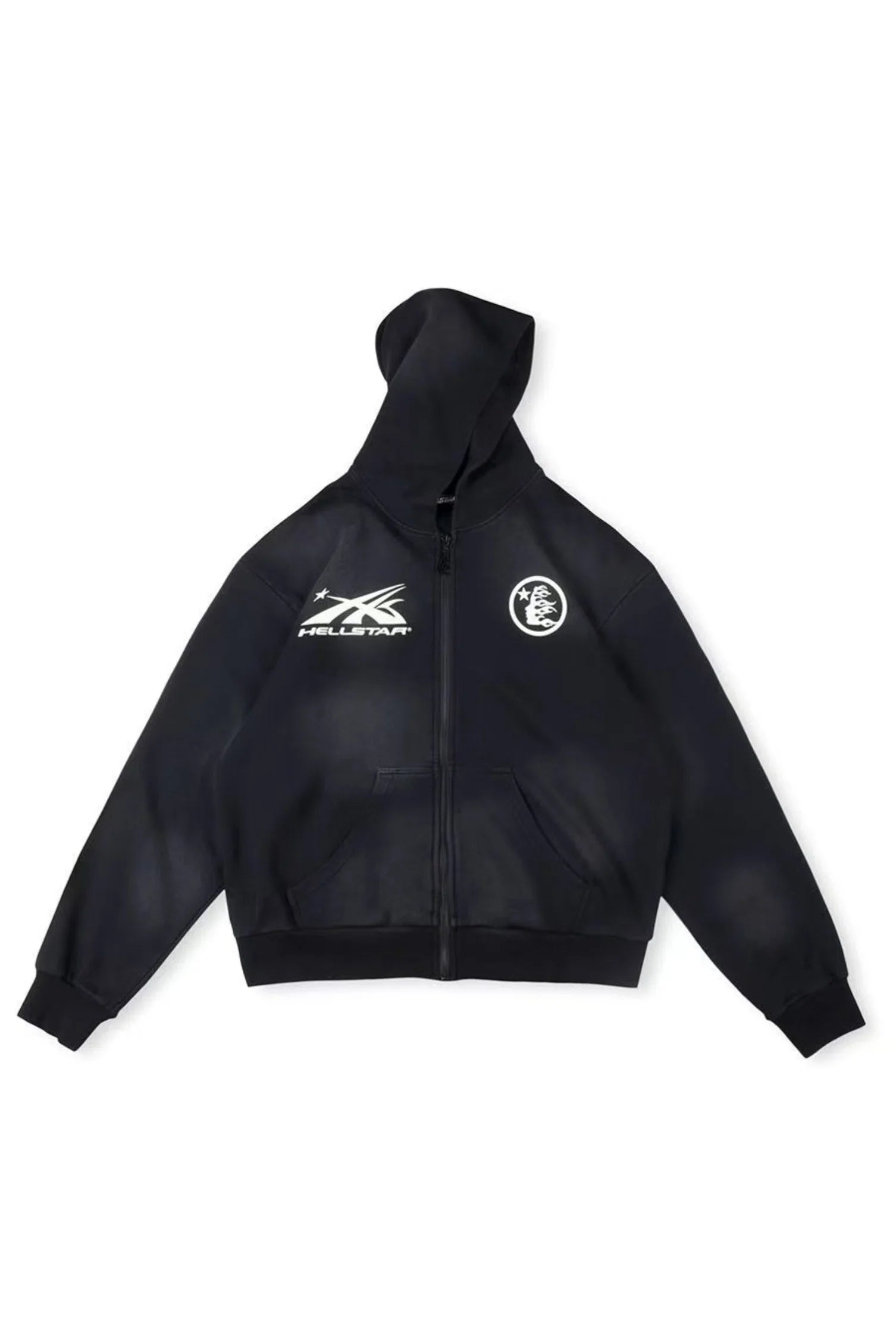 Black Hellstar Sports Zipper Hoodie